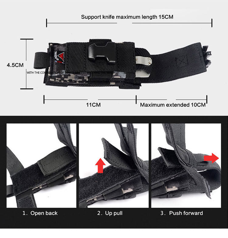 Flag Village Outdoor Travel Multi-function Mountaineering Camping Portable Bodypack Nylon Combination Accessories