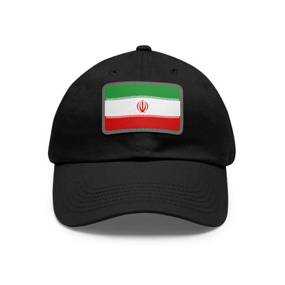 Flag Village Iran Flag Hat Cap with Leather Patch