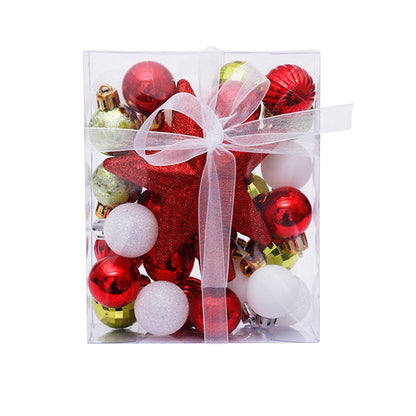 Flag Village Christmas Ball tree top Star Gift Box set