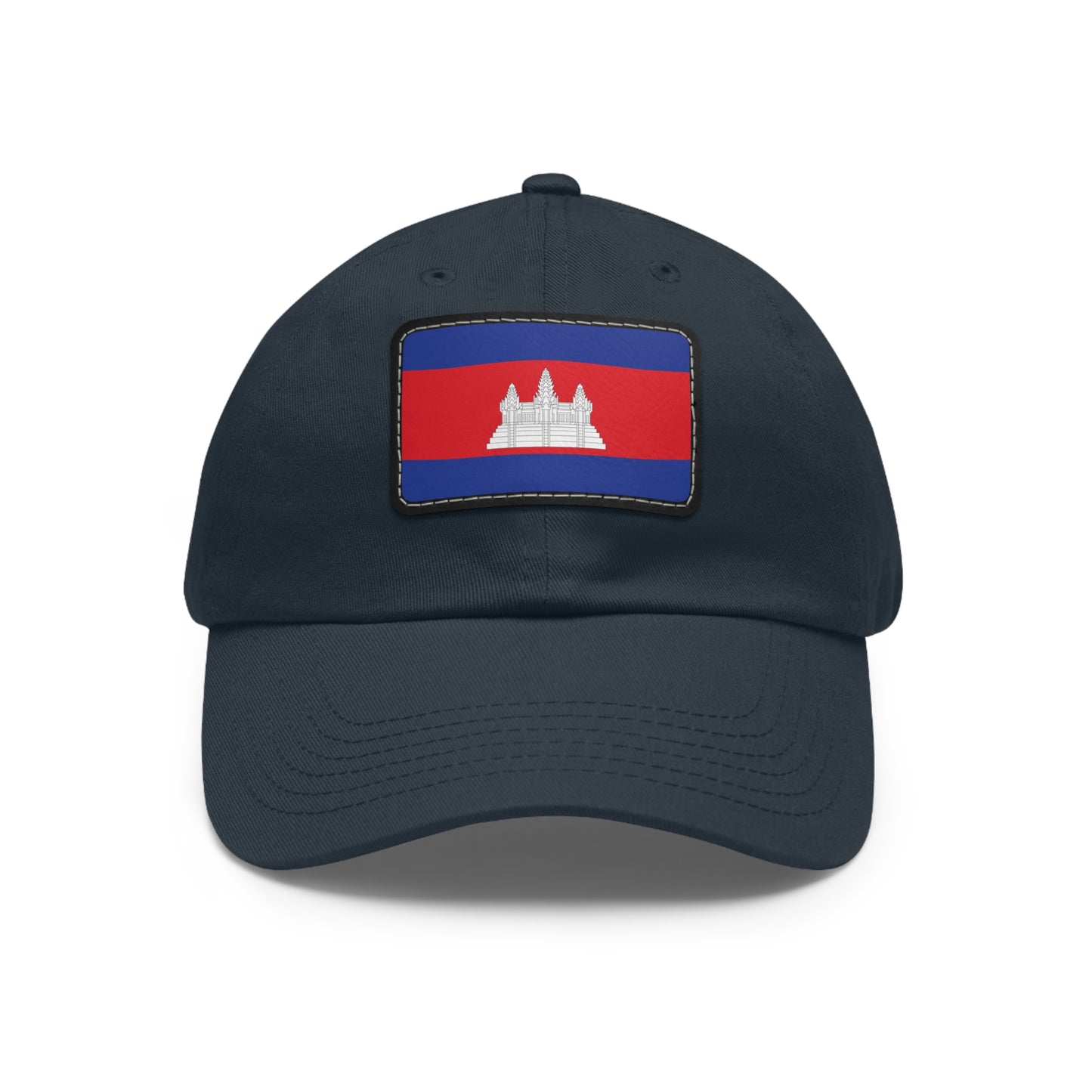 Flag Village Cambodia Flag Hat Cap with Leather Patch
