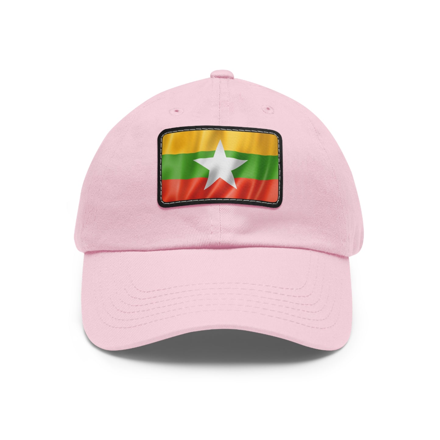 Flag Village Myanmar Flag Hat Cap with Leather Patch