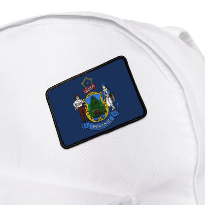 Flag Village Maine State Flag Embroidery Iron-On Patches