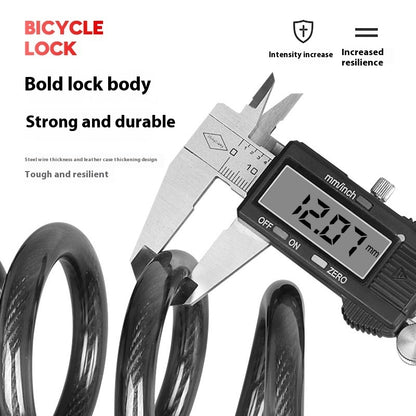 Flag Village Auto Tools Password Double Open Anti-theft Steel Cable Steel Wire Password Lock Bicycle Lock
