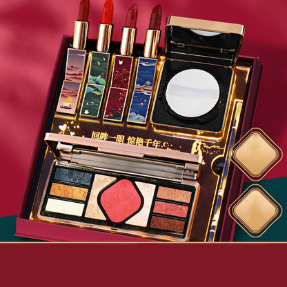 Flag Village Carved Lipstick Gift Box Forbidden City Chinese Style Makeup Set