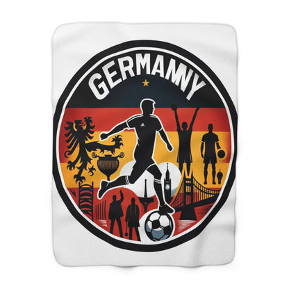 Flag Village Germany Sporting Flag Sherpa Fleece Blanket DEUO010