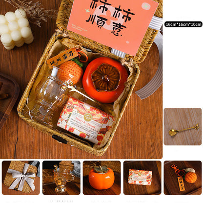 Flag Village Creative Persimmon Light Luxury Gift Box Set