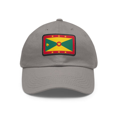 Flag Village Grenada Flag Hat Cap with Leather Patch