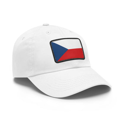 Flag Village Czech Republic Flag Hat Cap with Leather Patch