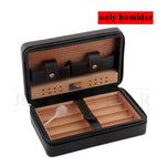 Flag Village Travel Humidor - Best Portable Leather Travel Cigar Humidifier Gift Box
