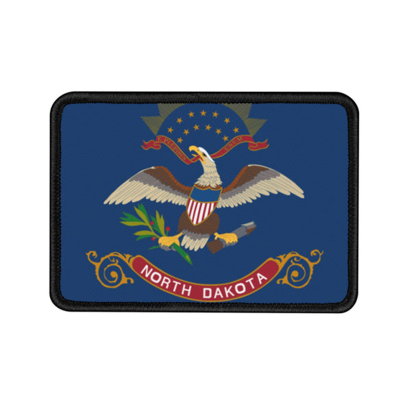 Flag Village North Dakota State Flag Embroidered Iron-On Patch
