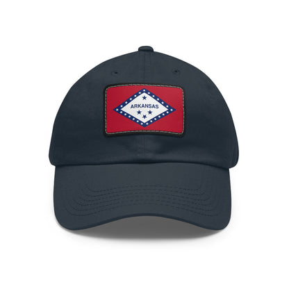Flag Village USA American Arkansas State Flag Hat Cap with Leather Patch