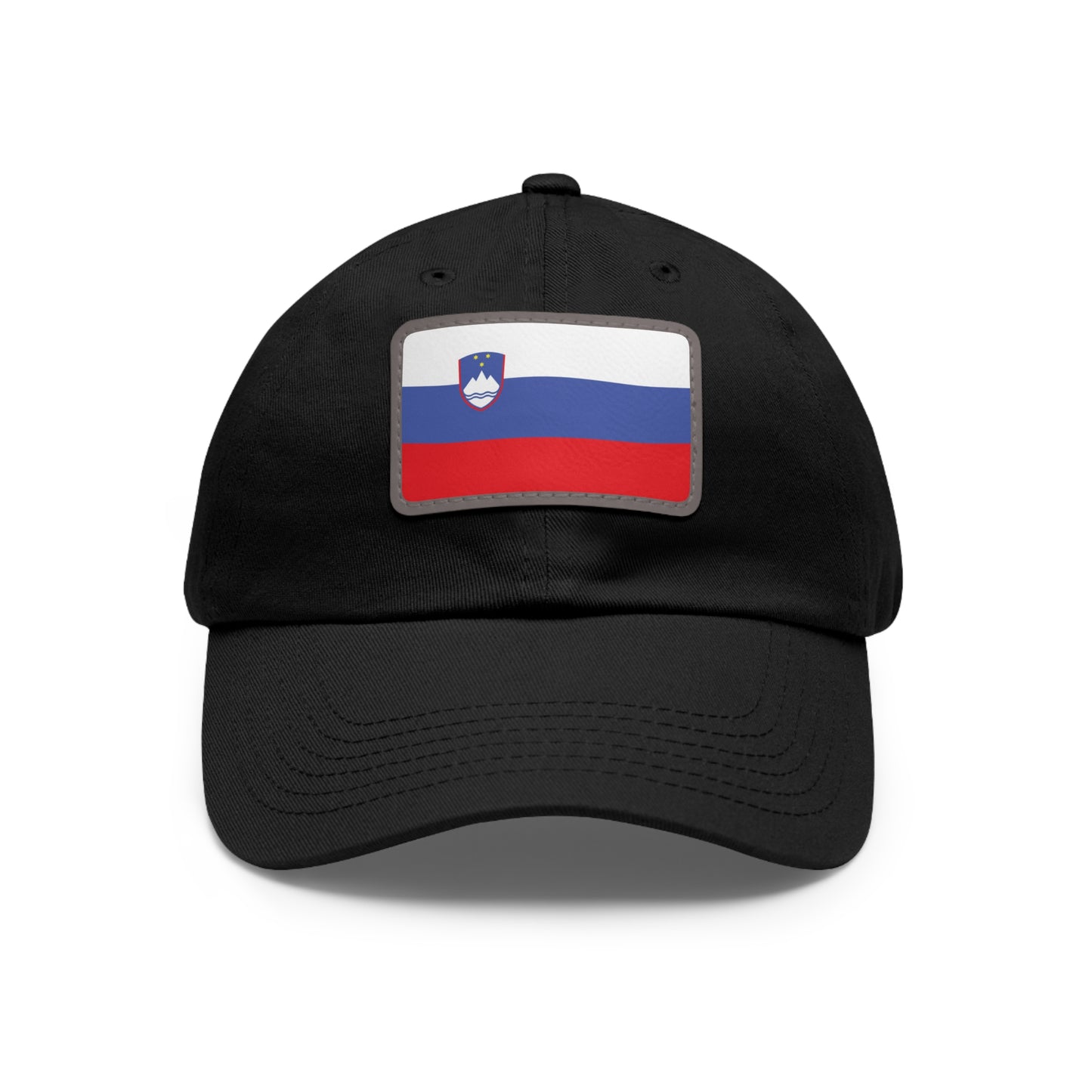 Flag Village Slovenia Flag Hat Cap with Leather Patch
