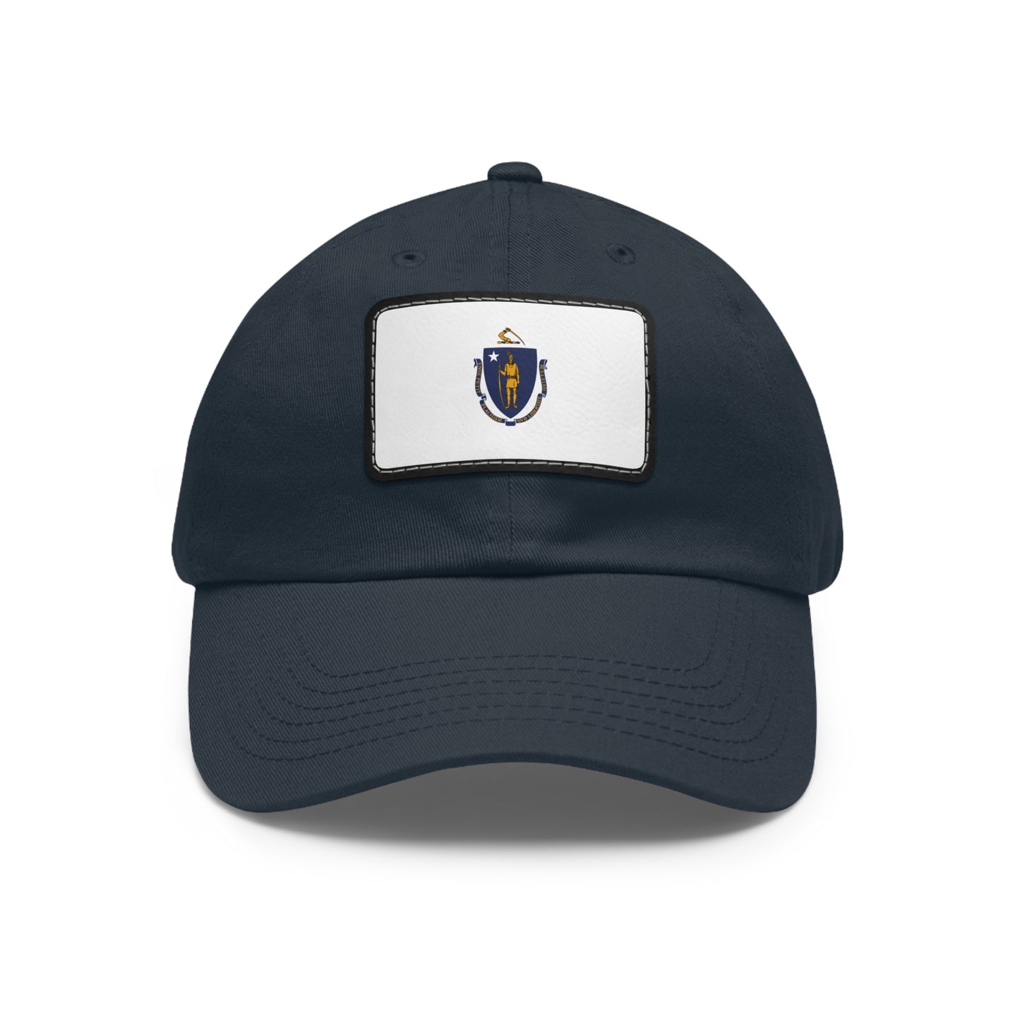 Flag Village USA Massachusetts State Flag Hat Cap with Leather Patch