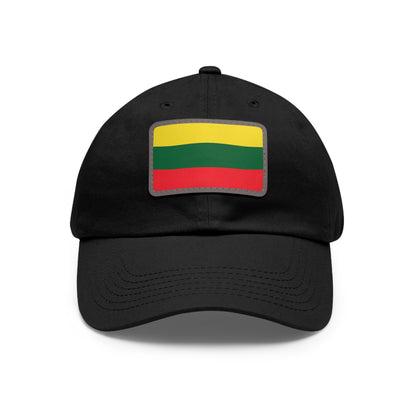 Flag Village Lithuania Flag Hat Cap with Leather Patch