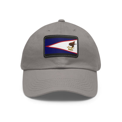 Flag Village USA American Samoa State Flag Hat Cap with Leather Patch