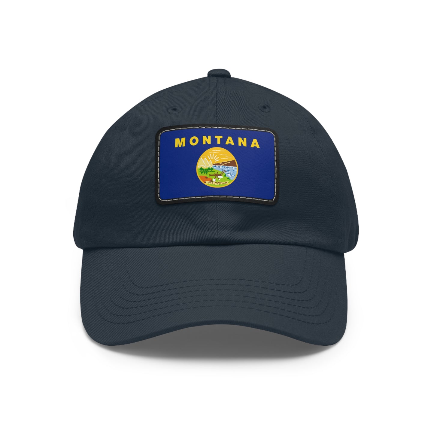 Flag Village USA Montana State Flag Hat Cap with Leather Patch