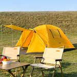 Flag Village Four Person Outdoor Camping Space Folding And Thickening Tent Rain And Sun Proof Outdoor