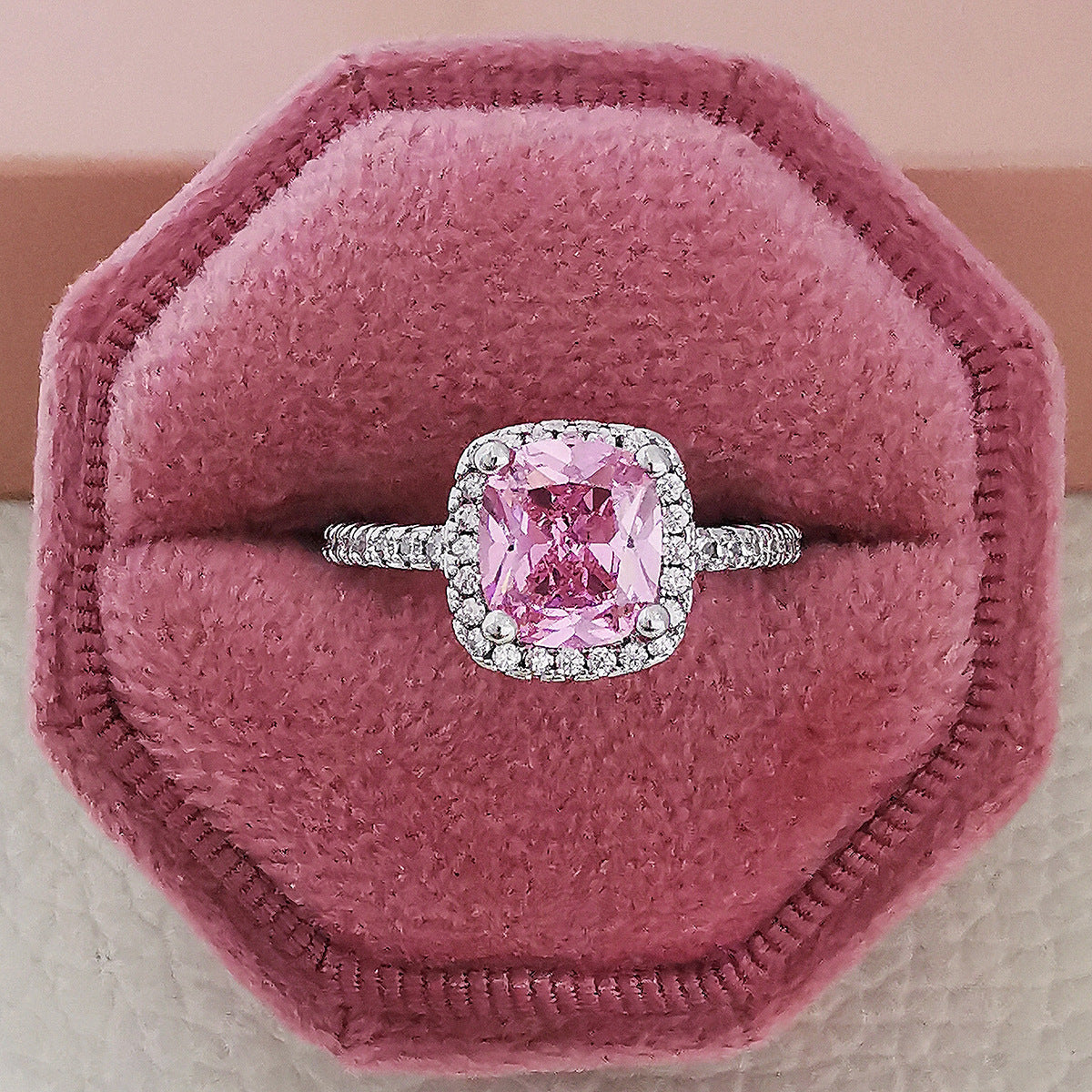 Flag Village Fashion Jewelry Luxury Multicolor Charm Cubic Zirconia Wedding Rings For Women T Shape Stone Party Jewelry Gifts