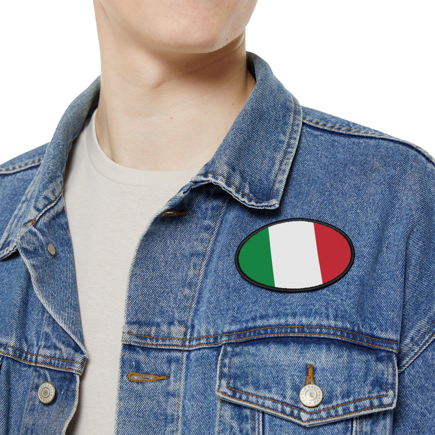 Flag Village Italy Flag Embroidery Iron-On Patches