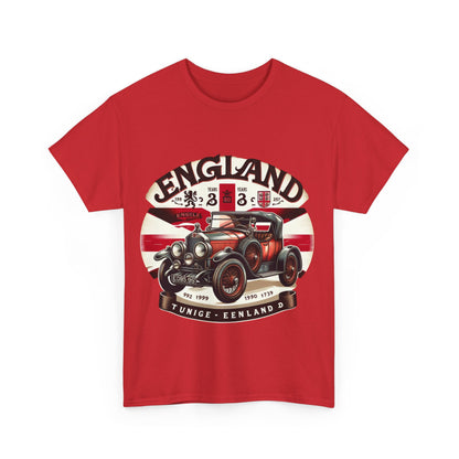 Flag Village UK Vintage Car Flag T-SHIRT Heavy Cotton Tee UK0023
