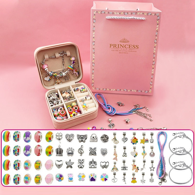 Flag Village Children's Diy Handmade Beaded Bracelet Creative Jewelry Set Gift Box