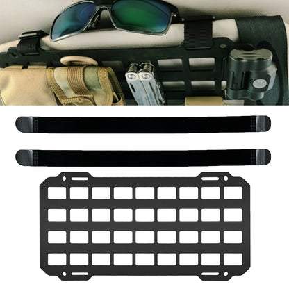 Flag Village Auto Tools Car Visor Sun Visor Organiser Molle Rigid Plate Vehicle Car Truck Sun Protection Storage Holder Carrier For Tactical Equipment Molle Bag EDC Tools Car Interior Accessories