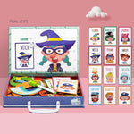 Flag Village Montessori Magnetic Fun Puzzle Children's Wooden Puzzle Box Game Cartoon Educational Painting Toys For Children Gift Antistress