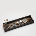 Flag Village Solid Wood Incense Road Set Agarwood Tools Pure Copper Incense Burner Gift Box