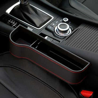 Flag Village Auto Tools PU Car Organizer Seat Gap Storage Box Car Seat Side Slit for Wallet Phone Coins Cigarette Keys Cards Car Accessories