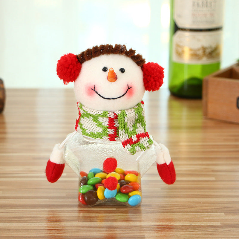 Flag Village Christmas Candy Jar Children Kids Storage Bottle Santa Bag Christmas Sweet Box Gift Chocolate Candy Box Natale Decorazioni
