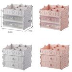 Flag Village Transparent Makeup Organizer Cosmetic Storage Box Drawer Desktop Organizer Jewelry Beauty Storage Bins Lipstick Christmas Gifts