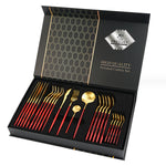 Flag Village Gift Box Stainless Steel Tableware 24-piece Set