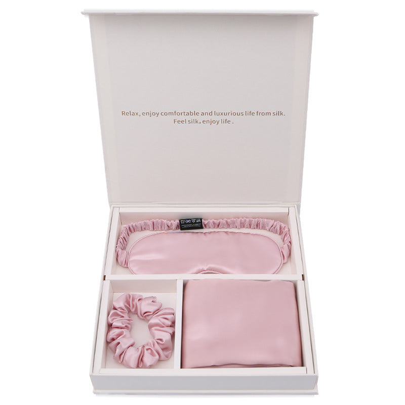 Flag Village Silk Eye Mask Pillowcase Head Flower Gift Box