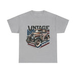 Flag Village USA Vintage Car Flag T-SHIRT Heavy Cotton Tee USA0012