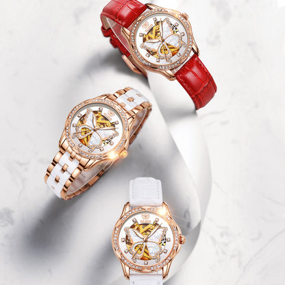 Flag Village Ladies Automatic Mechanical Watch Gift Box Set