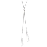 Flag Village Sterling Silver Geometric Triangle Necklace for Women Adjustable Clavicle Chain Necklace Jewelry Gifts