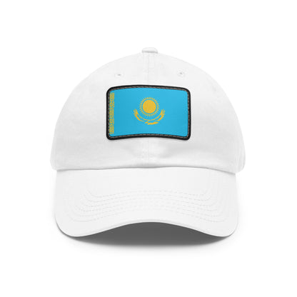 Flag Village Kazakhstan Flag Hat Cap with Leather Patch