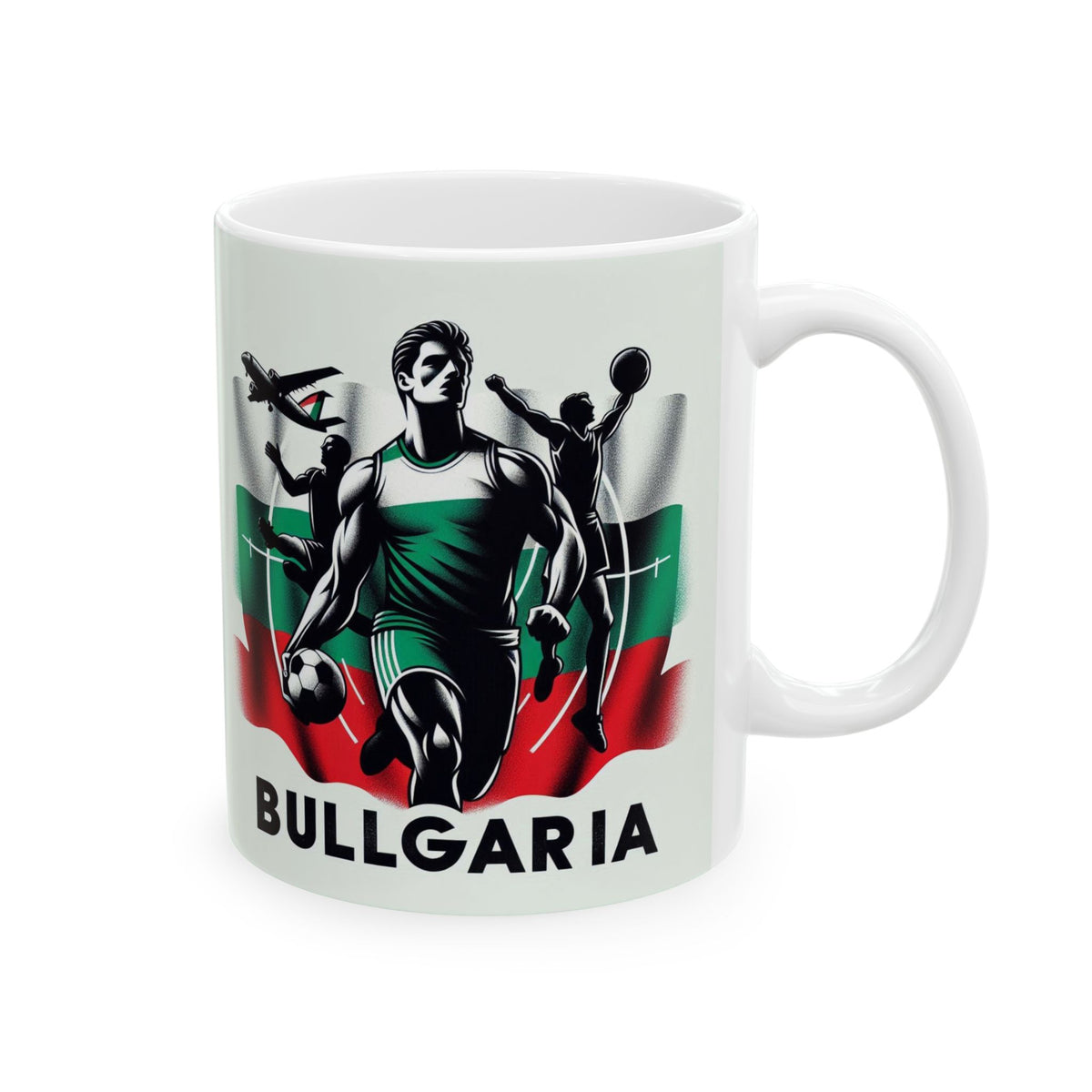 Flag Village Bulgaria Sporting Flag Ceramic Coffee Mug