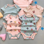 Flag Village Baby romper five-piece packaging baby gift box set