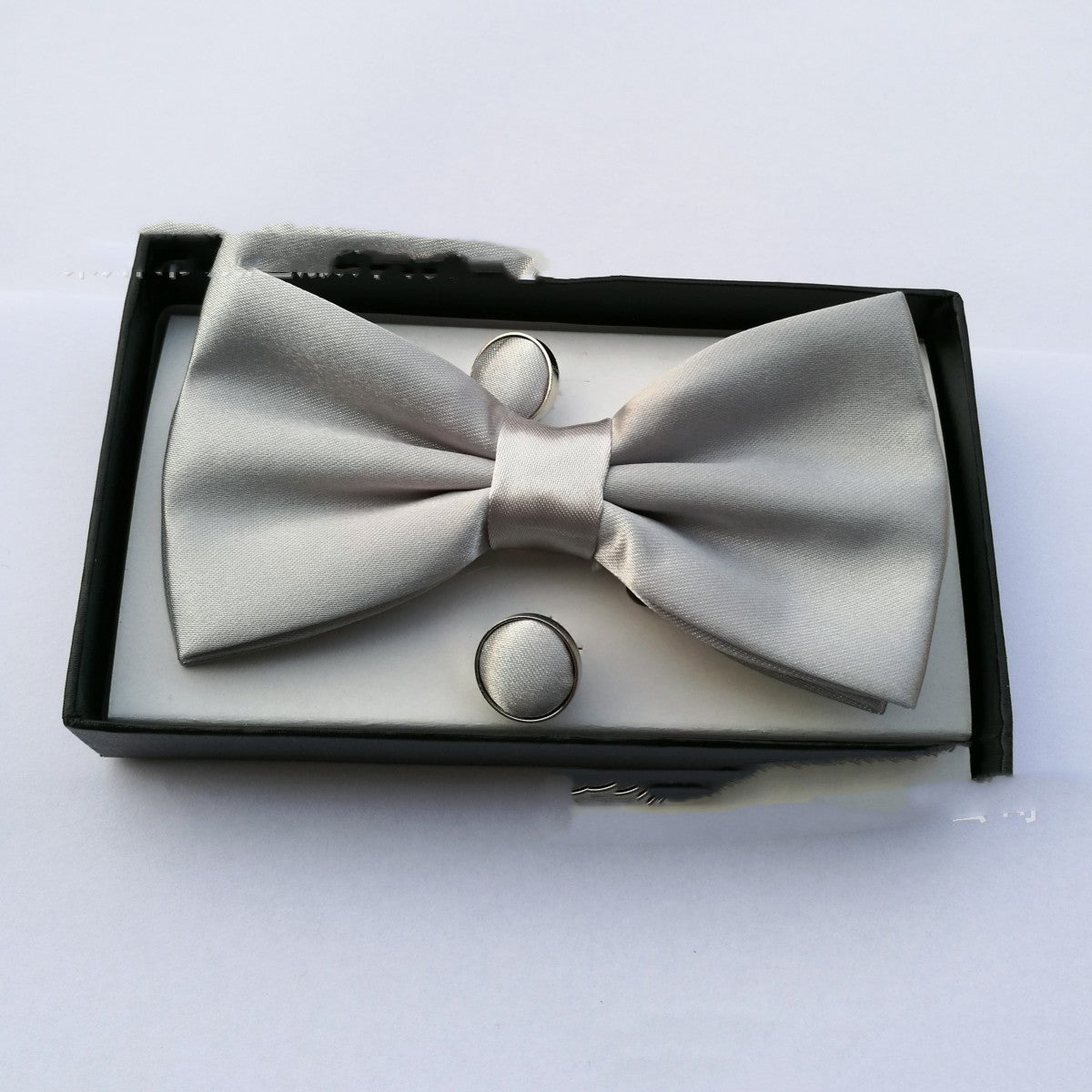 Flag Village Pocket Square Cufflinks Set Men's Bow Gift Box