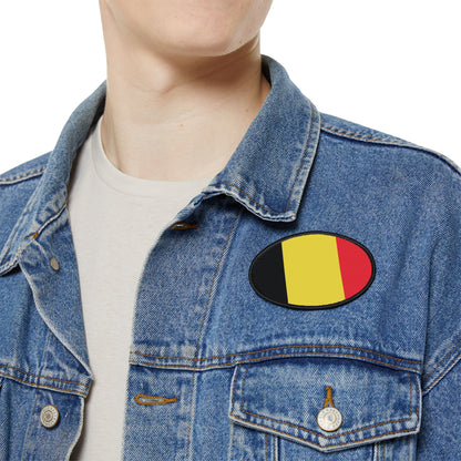 Flag Village Belgium Flag Embroidery Iron-On Patches