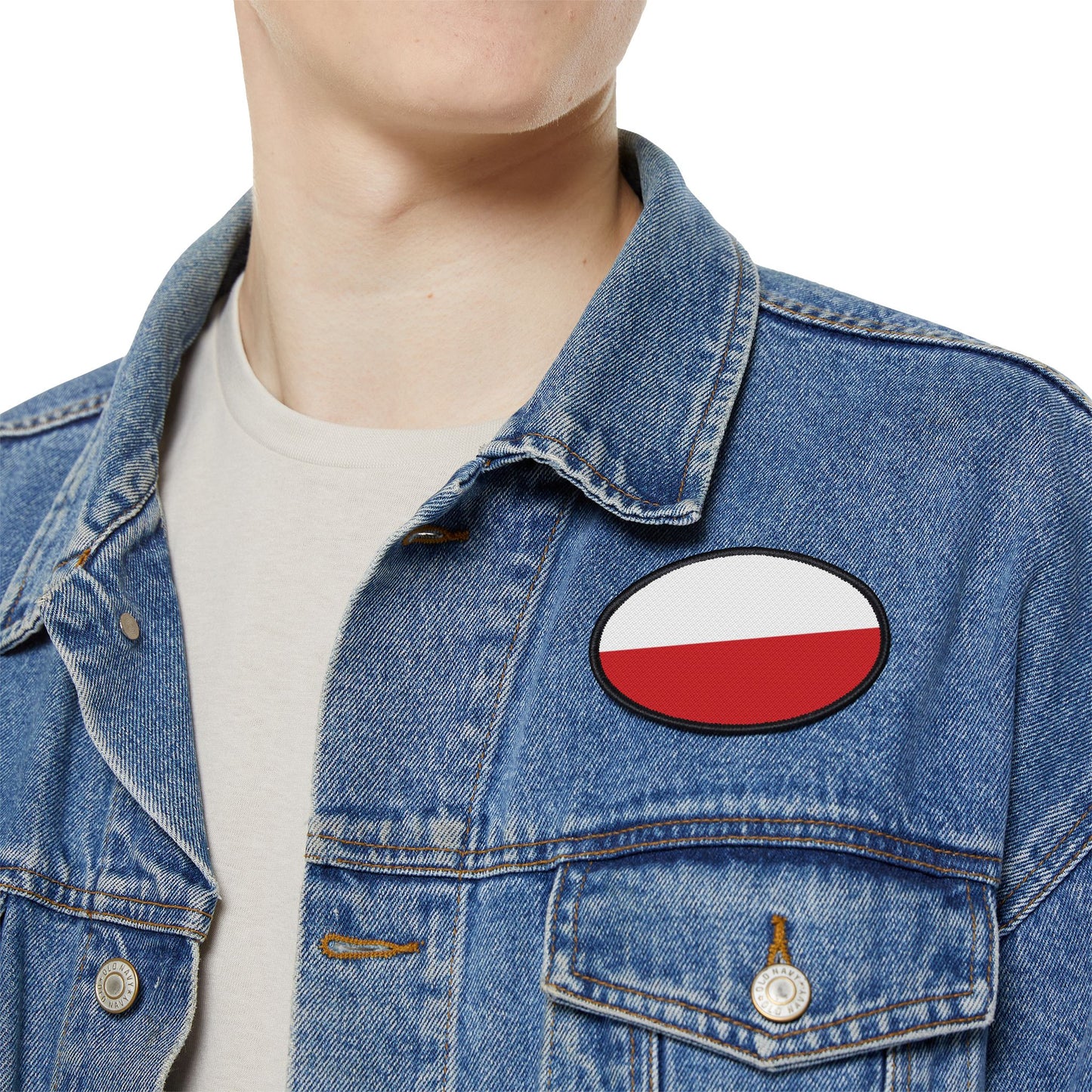 Flag Village Poland Flag Embroidery Iron-On Patches