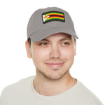 Flag Village Zimbabwe Flag Hat Cap with Leather Patch