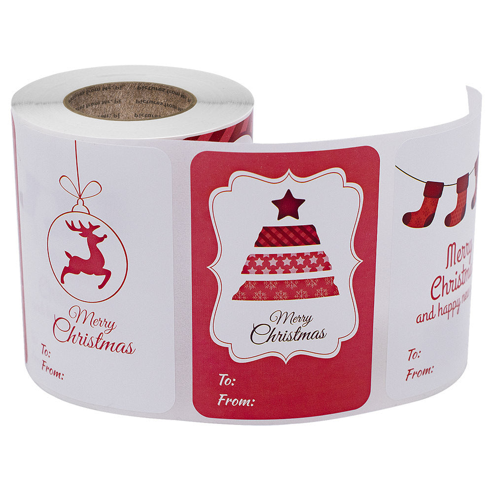 Flag Village 250roll Stickers Christmas Holiday Decoration Gifts