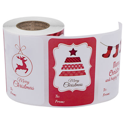 Flag Village 250roll Stickers Christmas Holiday Decoration Gifts