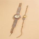 Flag Village Round Diamond Bracelet Watch Luxury Fashion Gift Box