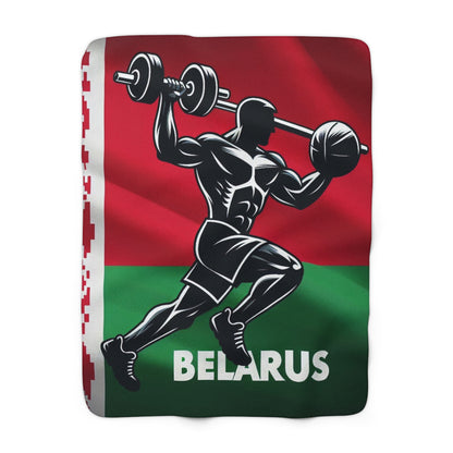 Flag Village Belarus Sporting Flag Sherpa Fleece Blanket BLR0002