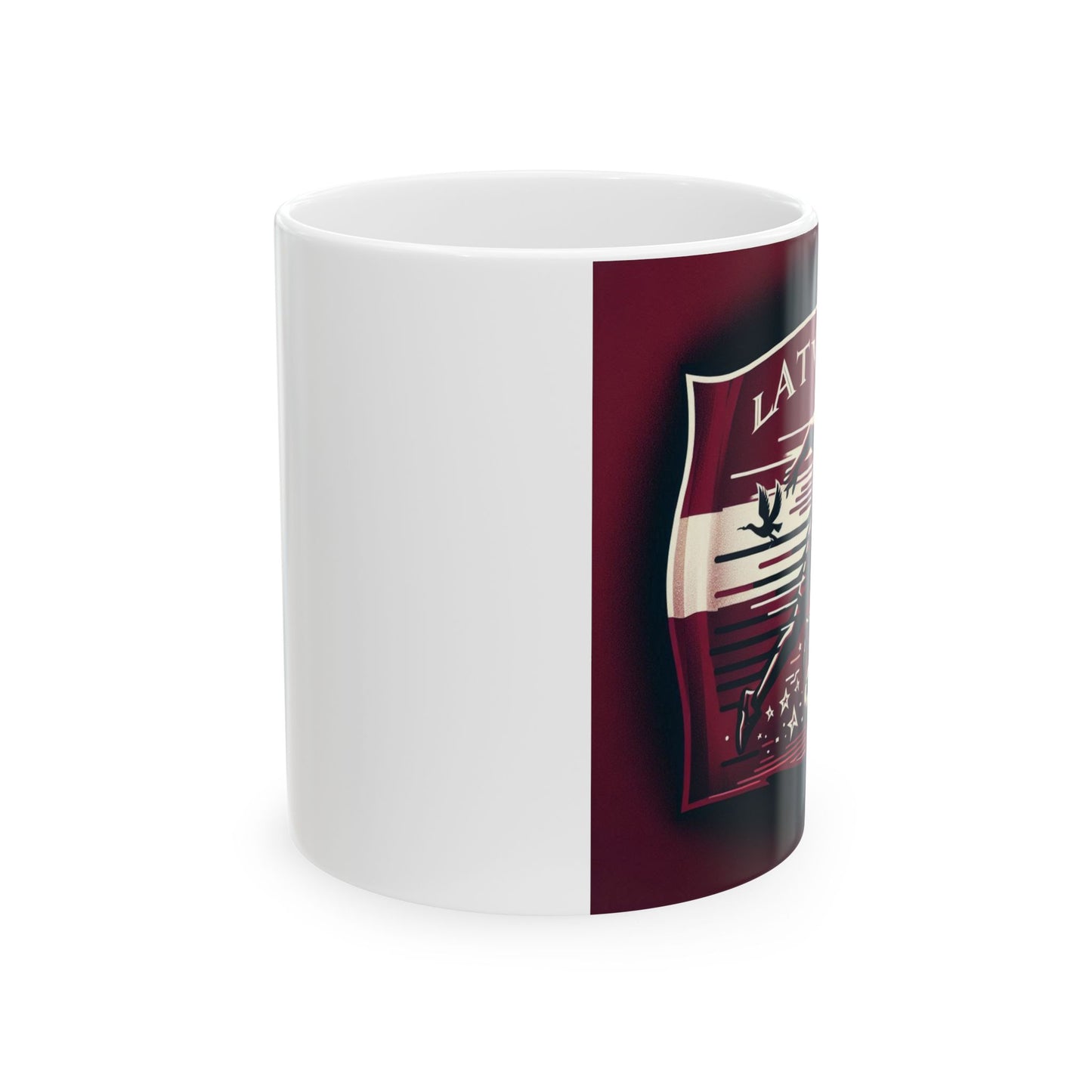 Flag Village Latvia Sporting Flag Ceramic Coffee Mug 11oz LVA0001