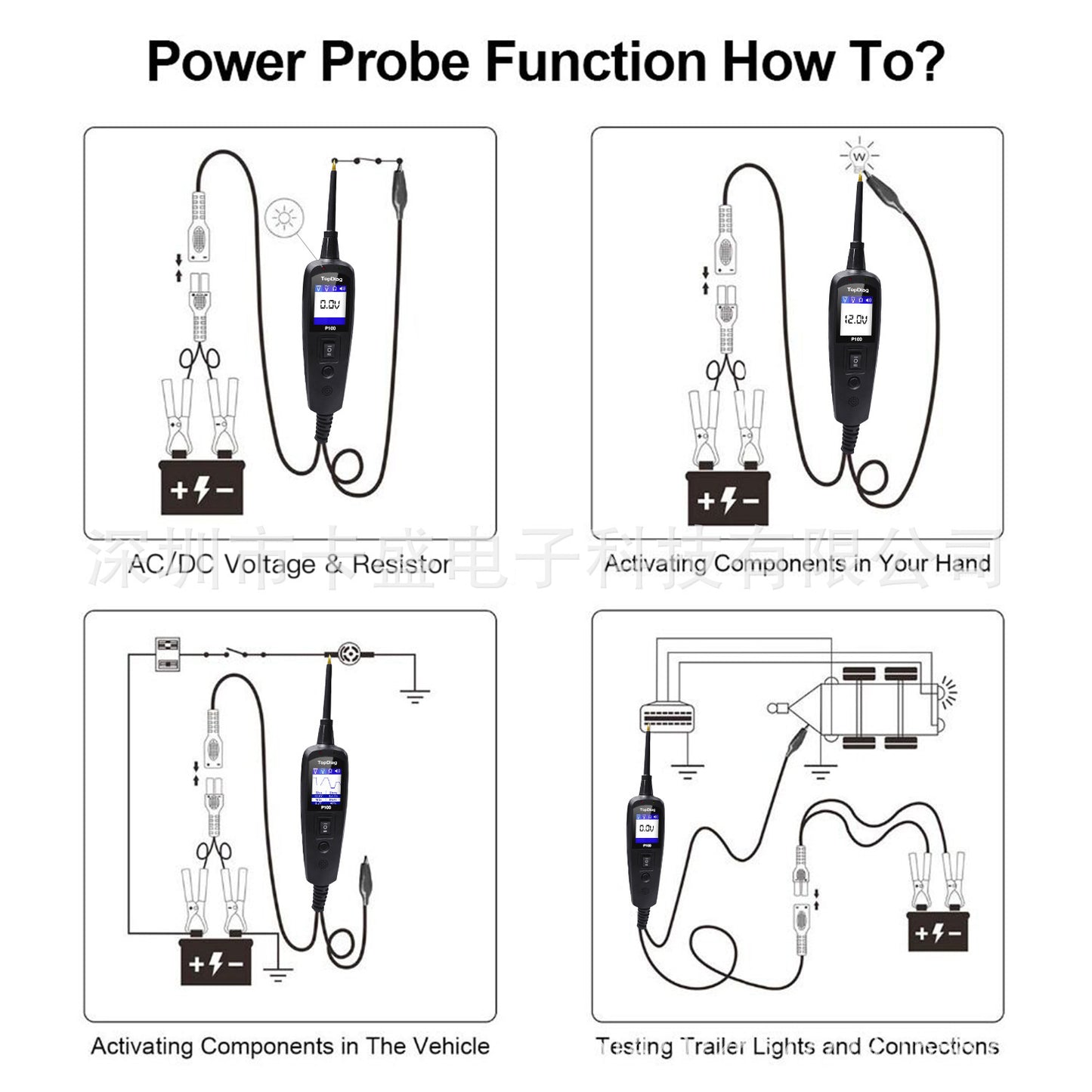 Flag Village Auto Tools Automotive Circuit Battery Tester
