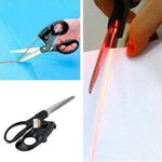 Flag Village Professional Laser Guided Scissors For Home Crafts Wrapping Gifts Fabric Sewing Cut Straight Fast Scissor Shear